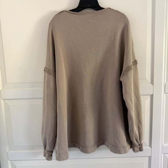 Free People French Oak Romy Rollneck Sweatshirt Size Large 41338 - Picture 6 of 12